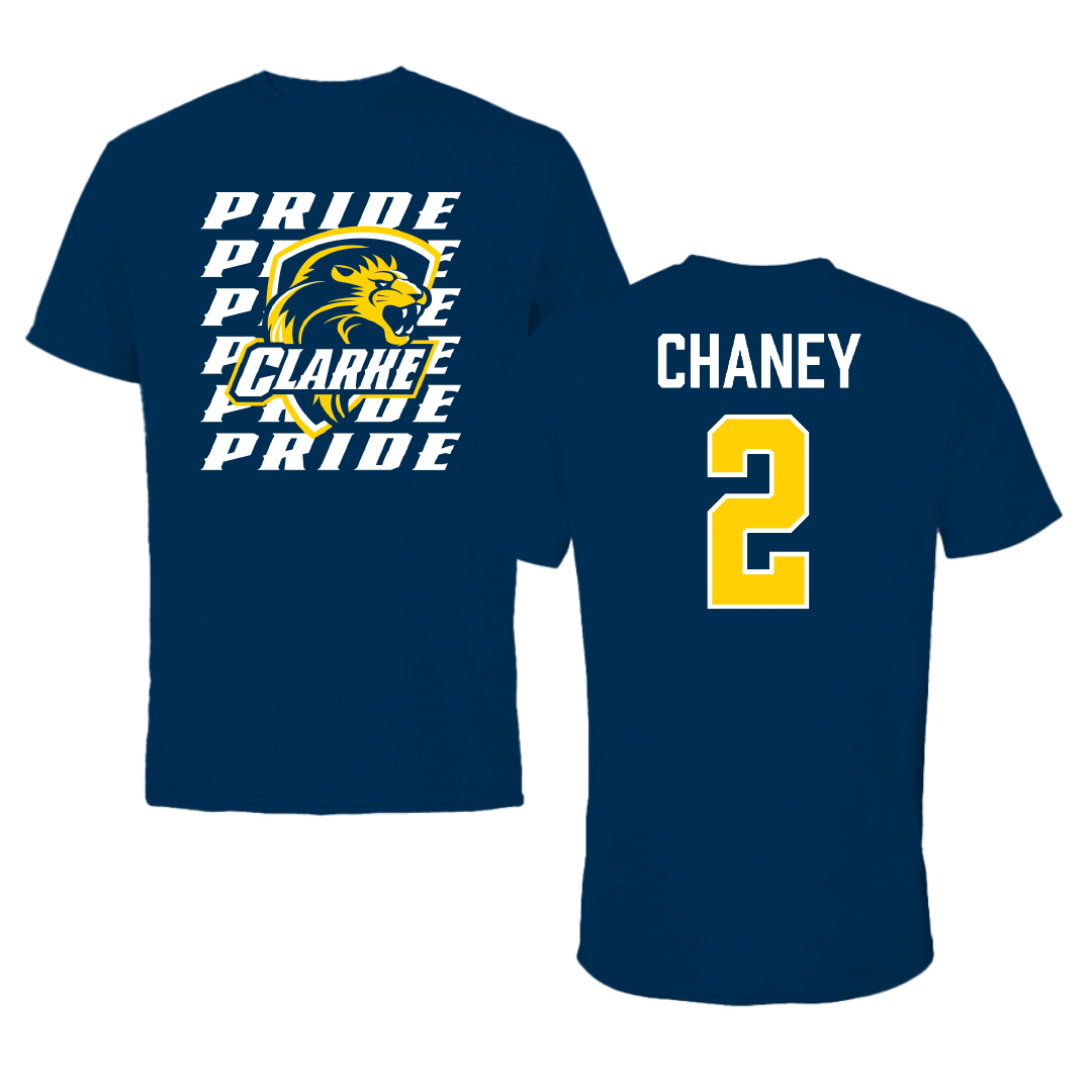 Clarke University Basketball (M) Navy General Performance Tee - #2 Rob Chaney