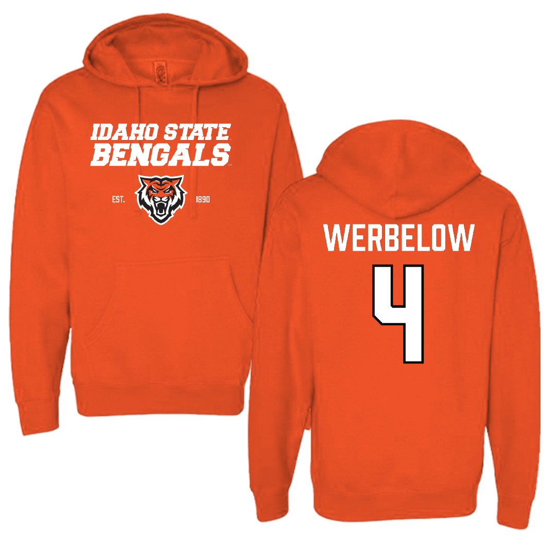Idaho State University Volleyball Orange General Hoodie - #4 Jenna Werbelow