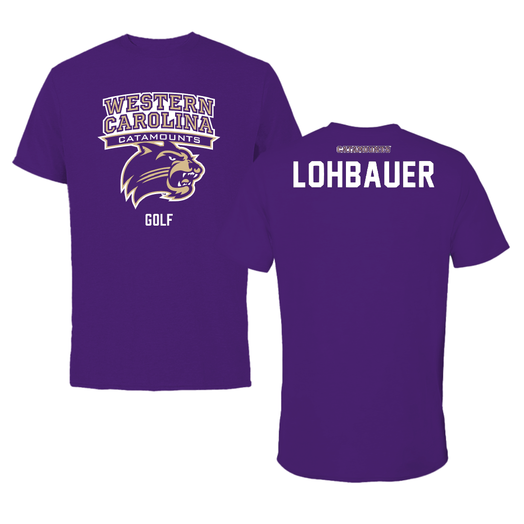Western Carolina University Golf Purple Performance Tee - Elizabeth Lohbauer
