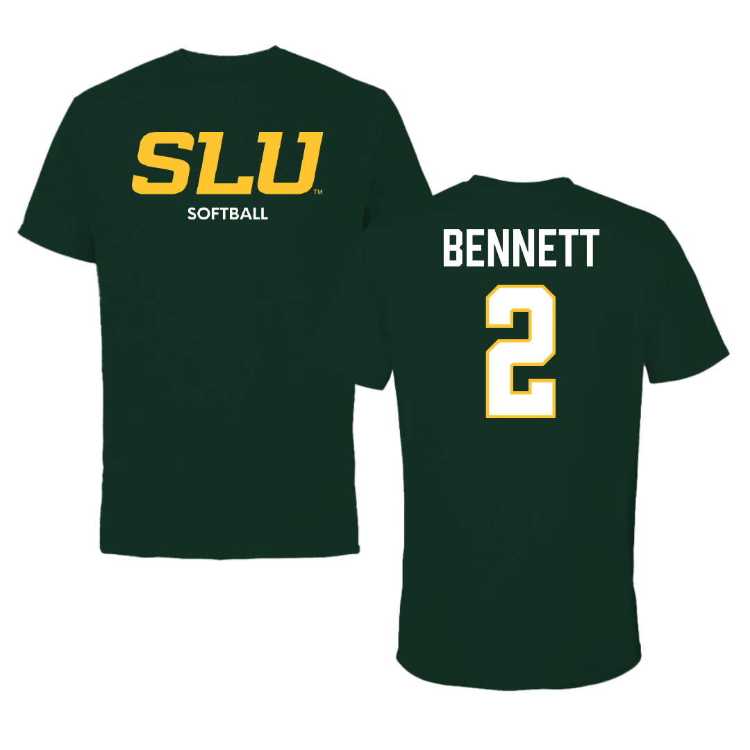 Southeastern Louisiana University Softball Forest Green Tee - #2 Chloe Bennett