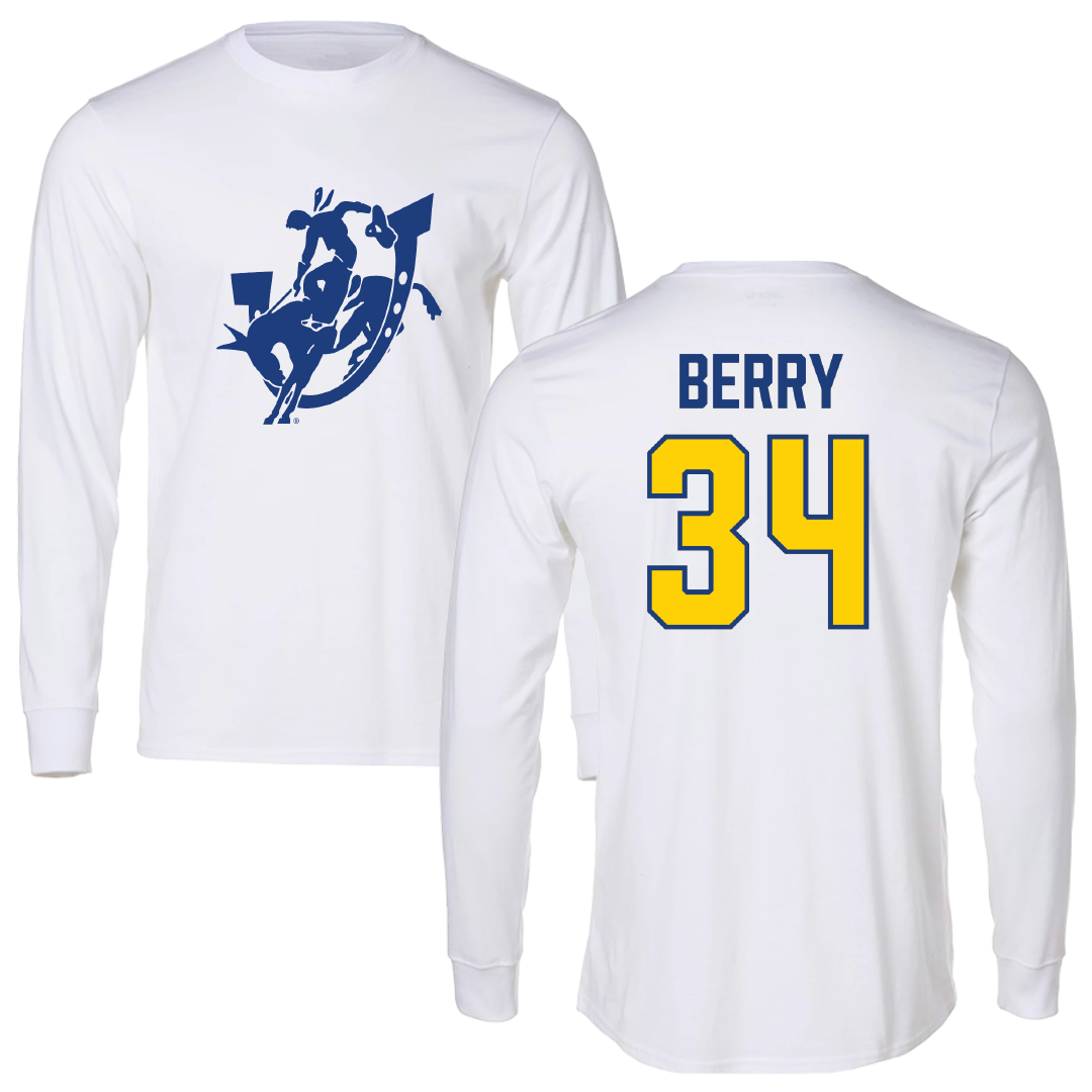 Southern Arkansas University Baseball White Long Sleeve - #34 Eli Berry