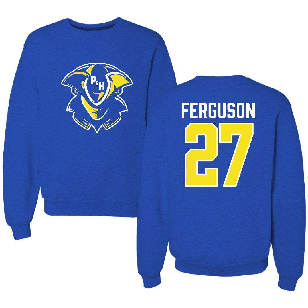 Patrick & Henry Community College Soccer Blue Crewneck - #27 Casey Ferguson