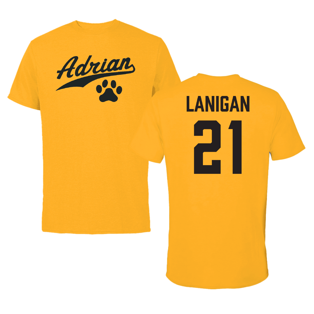 Adrian College Lacrosse (W) Gold Performance Tee - #21 Raynah Lanigan