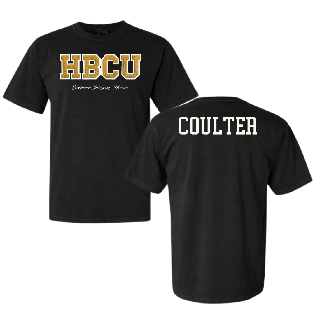 Alabama State University TF and XC Black HBCU Varsity Comfort Colors Tee - Jon Coulter