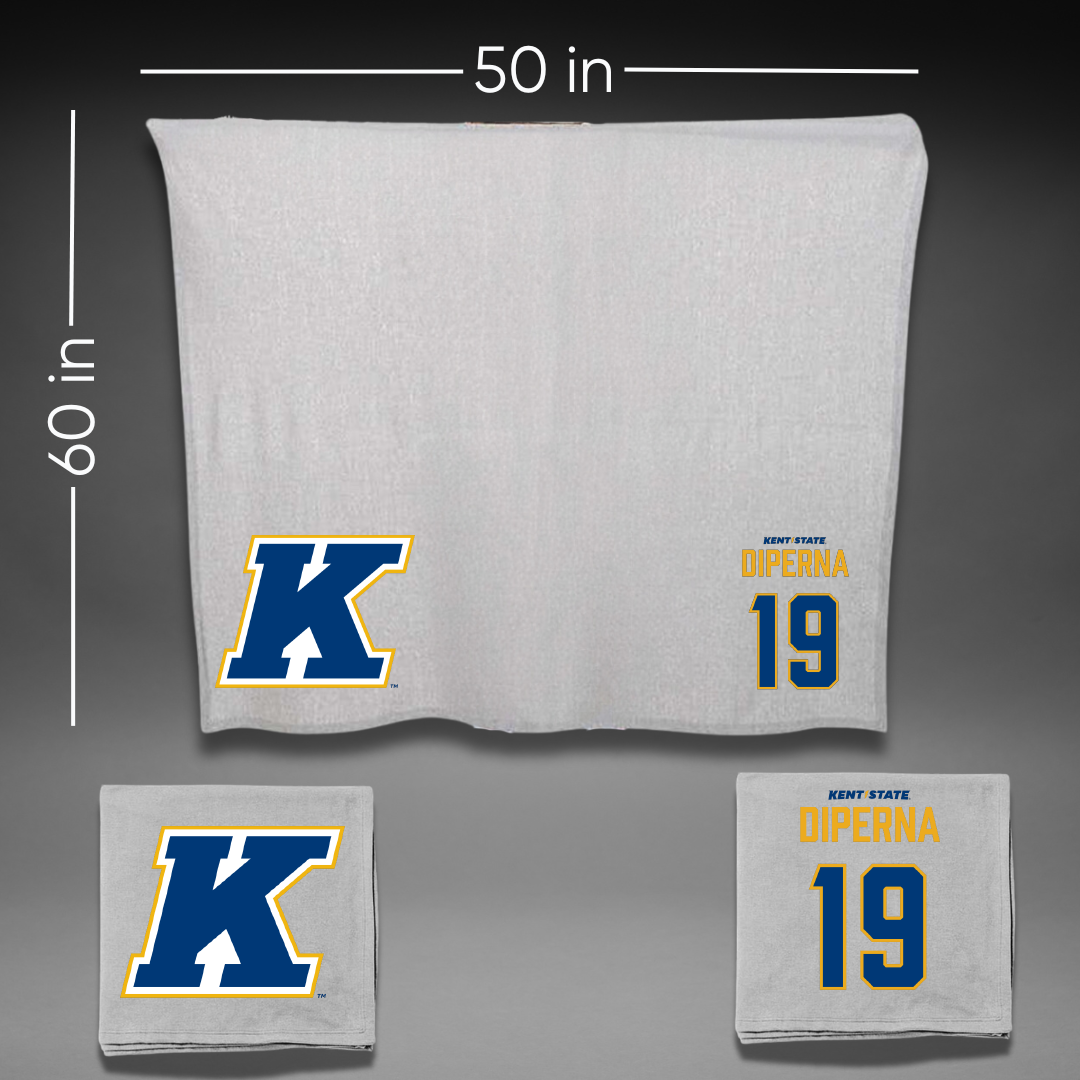 Kent State University Lacrosse (W) Gray Blanket - #19 Mia DiPerna