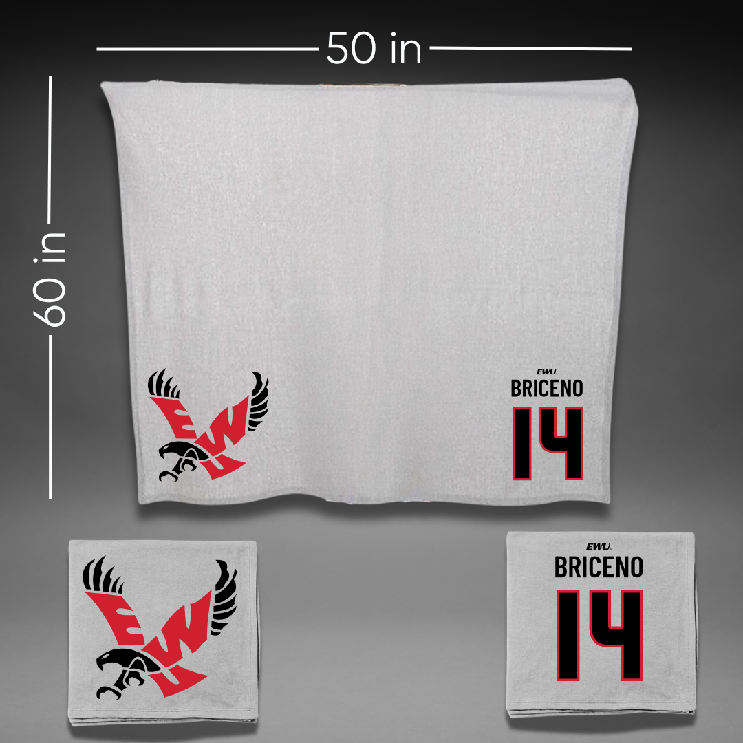 Eastern Washington University Soccer (W) Gray Blanket - #14 Savvy Briceno
