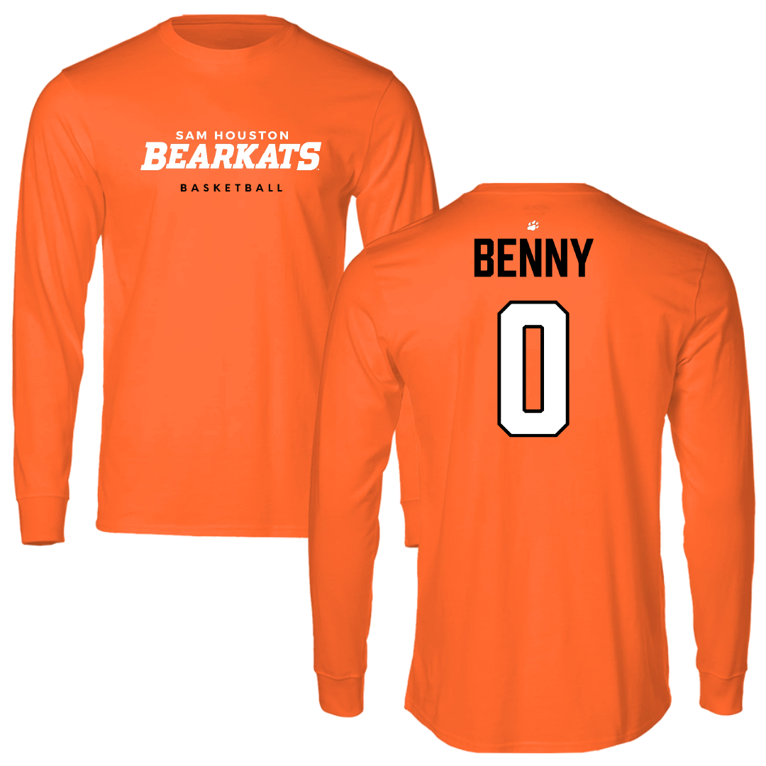 Sam Houston State University Basketball Orange Performance Long Sleeve - #0 Noah Benny
