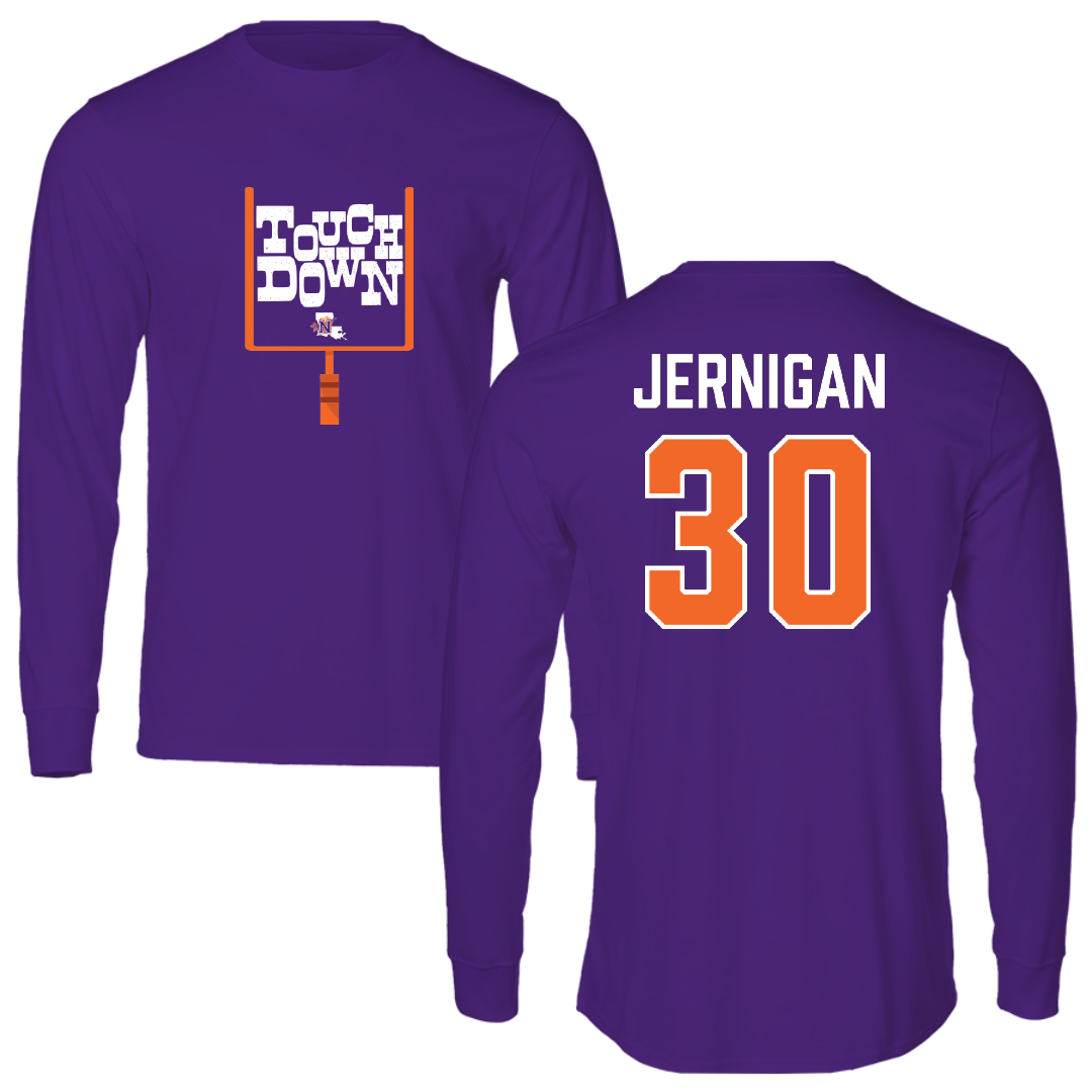 Northwestern State University Football Purple Touchdown Performance Long Sleeve - #30 Micah Jernigan