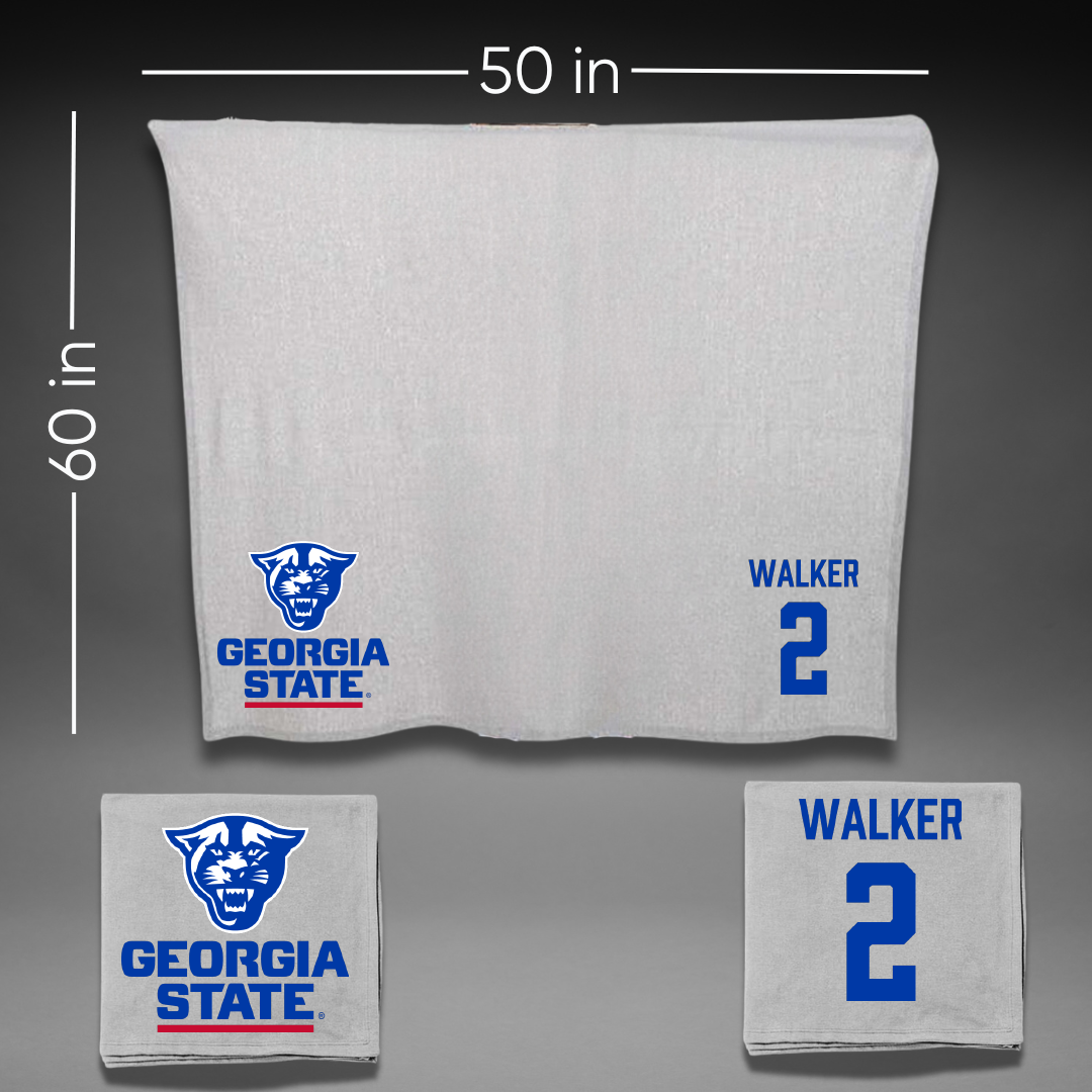 Georgia State University Softball Gray Blanket - #2 Kya Walker