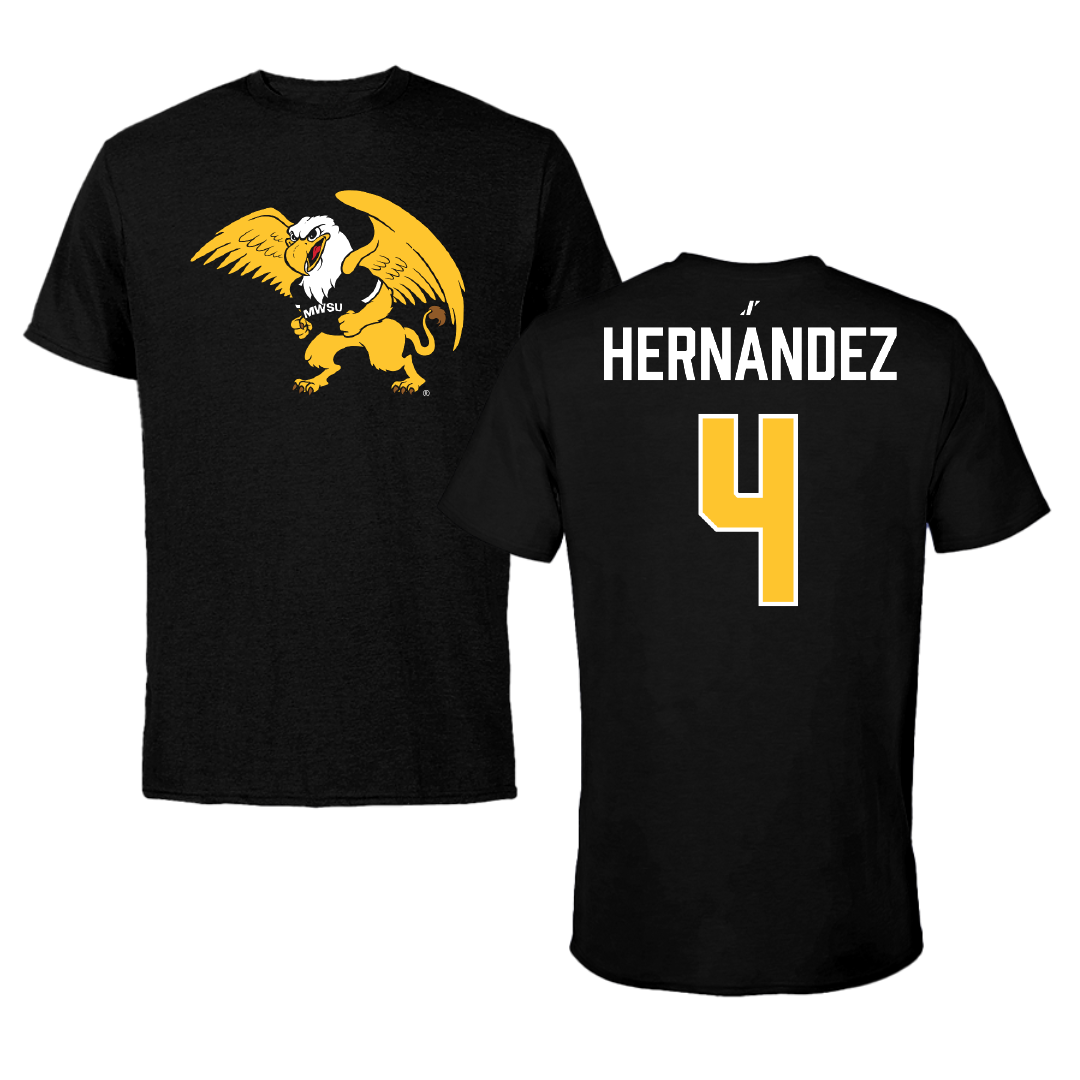 Missouri Western State University Softball Black Performance Tee - #4 Amiya Hernandez