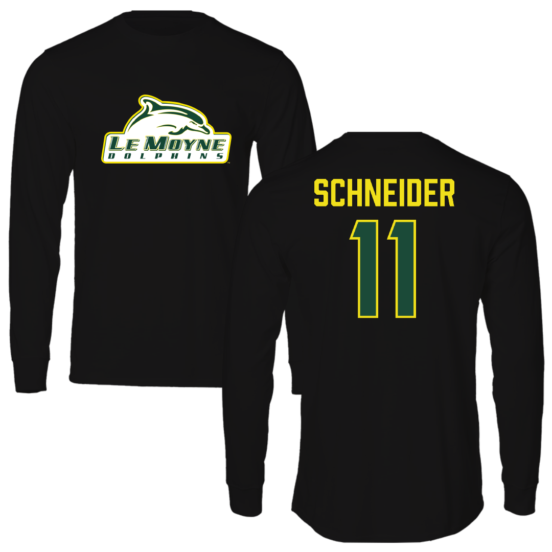 Le Moyne College Volleyball (W) Black Performance Long Sleeve - #11 Eiley Schneider