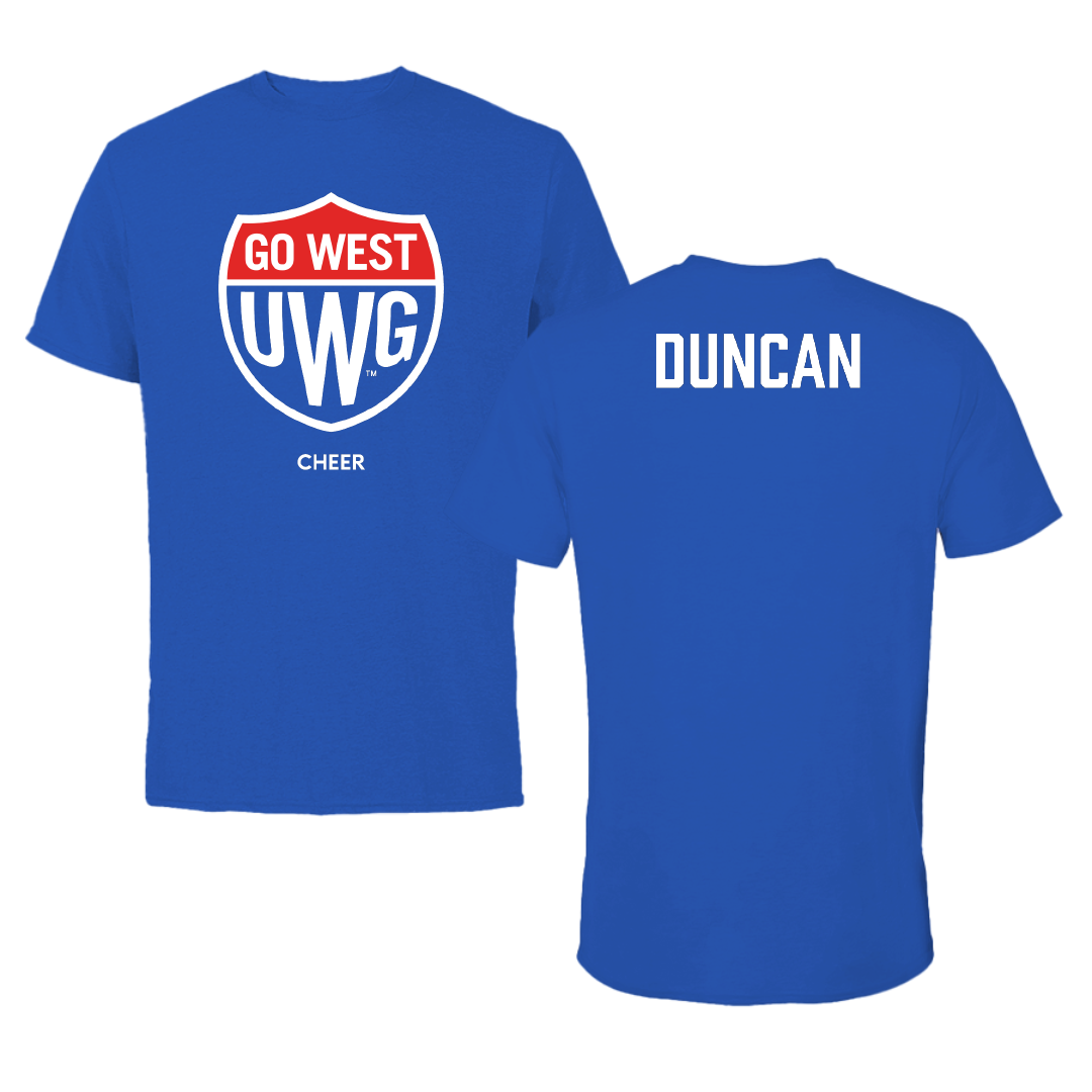 University of West Georgia Cheer Blue Tee - Kyle Duncan