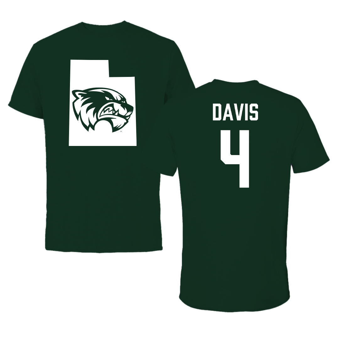 Utah Valley University Soccer Forest Green State Performance Tee - #4 Greta Davis