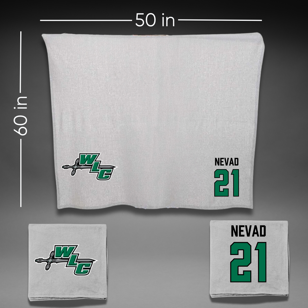 Wisconsin Lutheran College Basketball Gray Blanket - #21 Raeanne Nevad