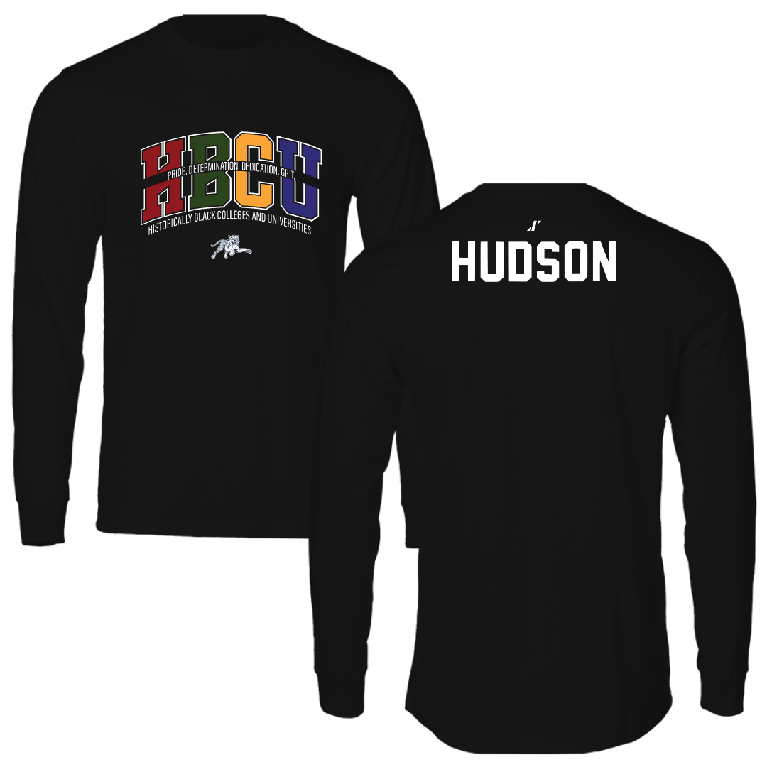 Jackson State University TF and XC Black HBCU Performance Long Sleeve - Jeremiah Hudson