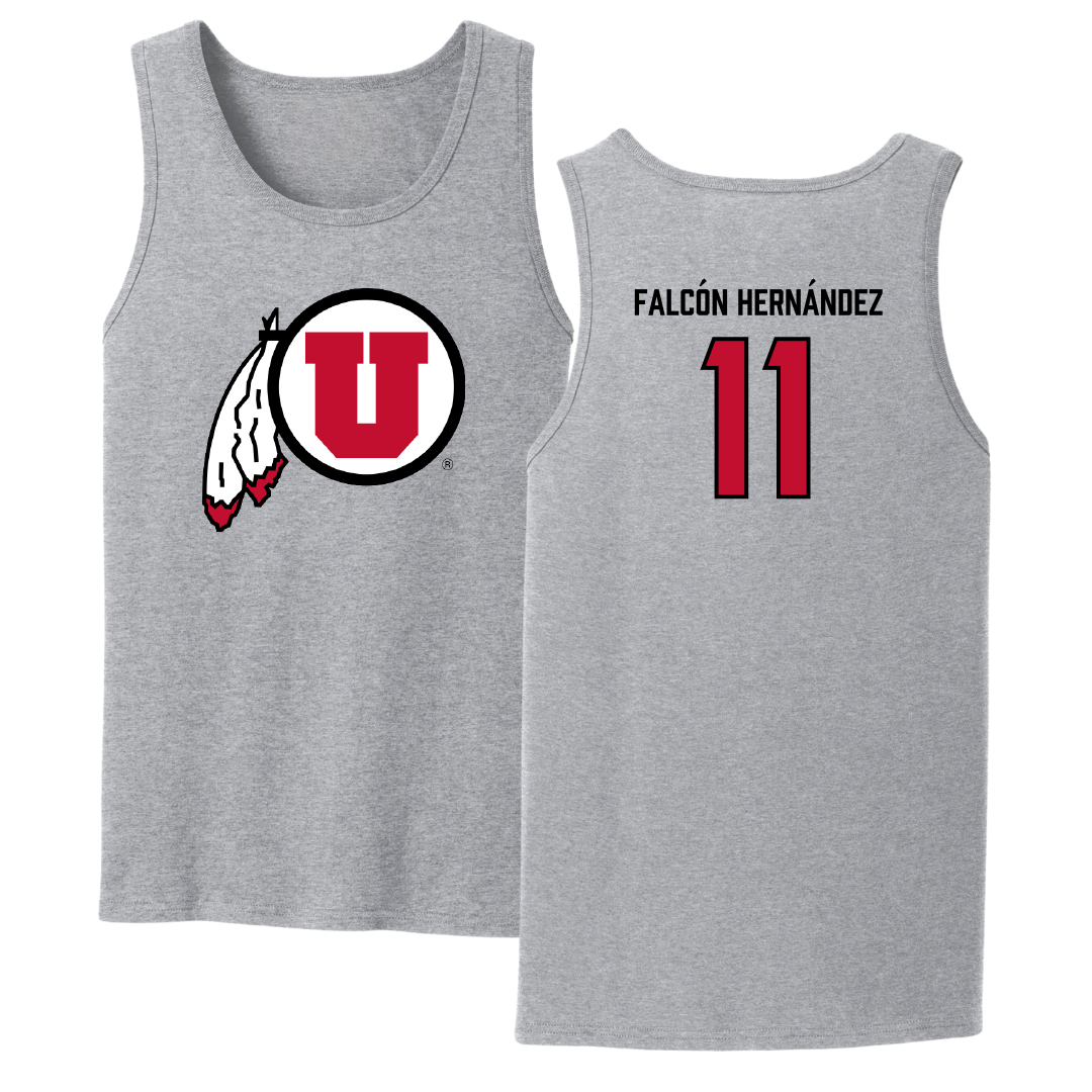 University of Utah Basketball Sport Gray Tank Top - #11 Daniela Falcón Hernández