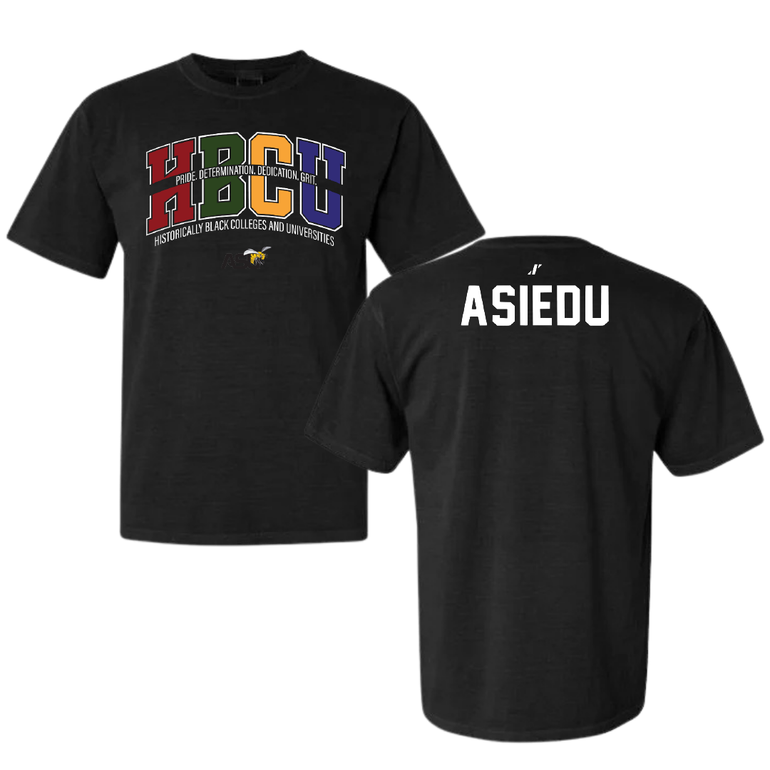 Alabama State University TF and XC Black HBCU Comfort Colors Tee - Noel Asiedu