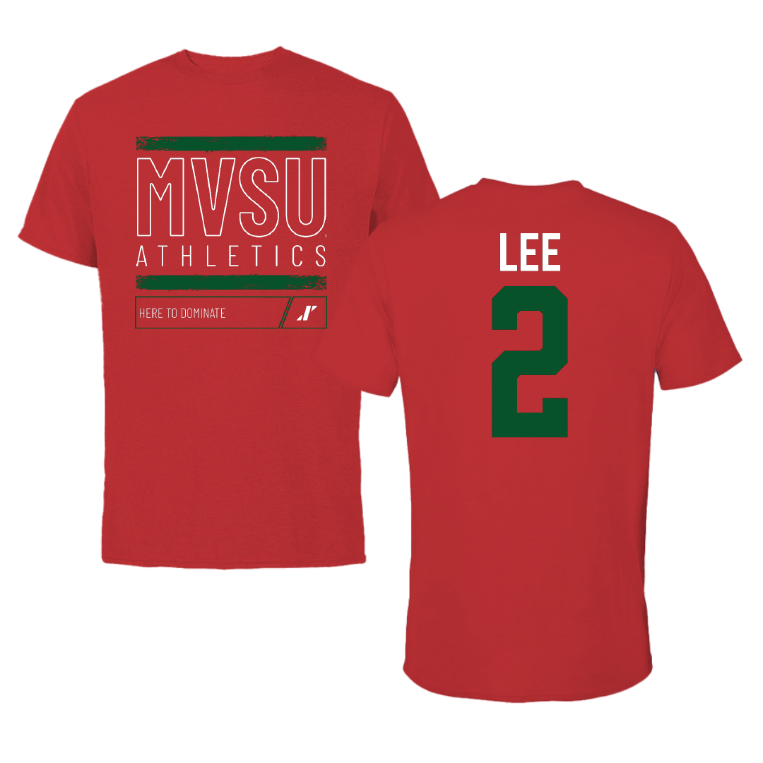 Mississippi Valley State University Volleyball Red Dominate Tee - #2 Mikayla Lee