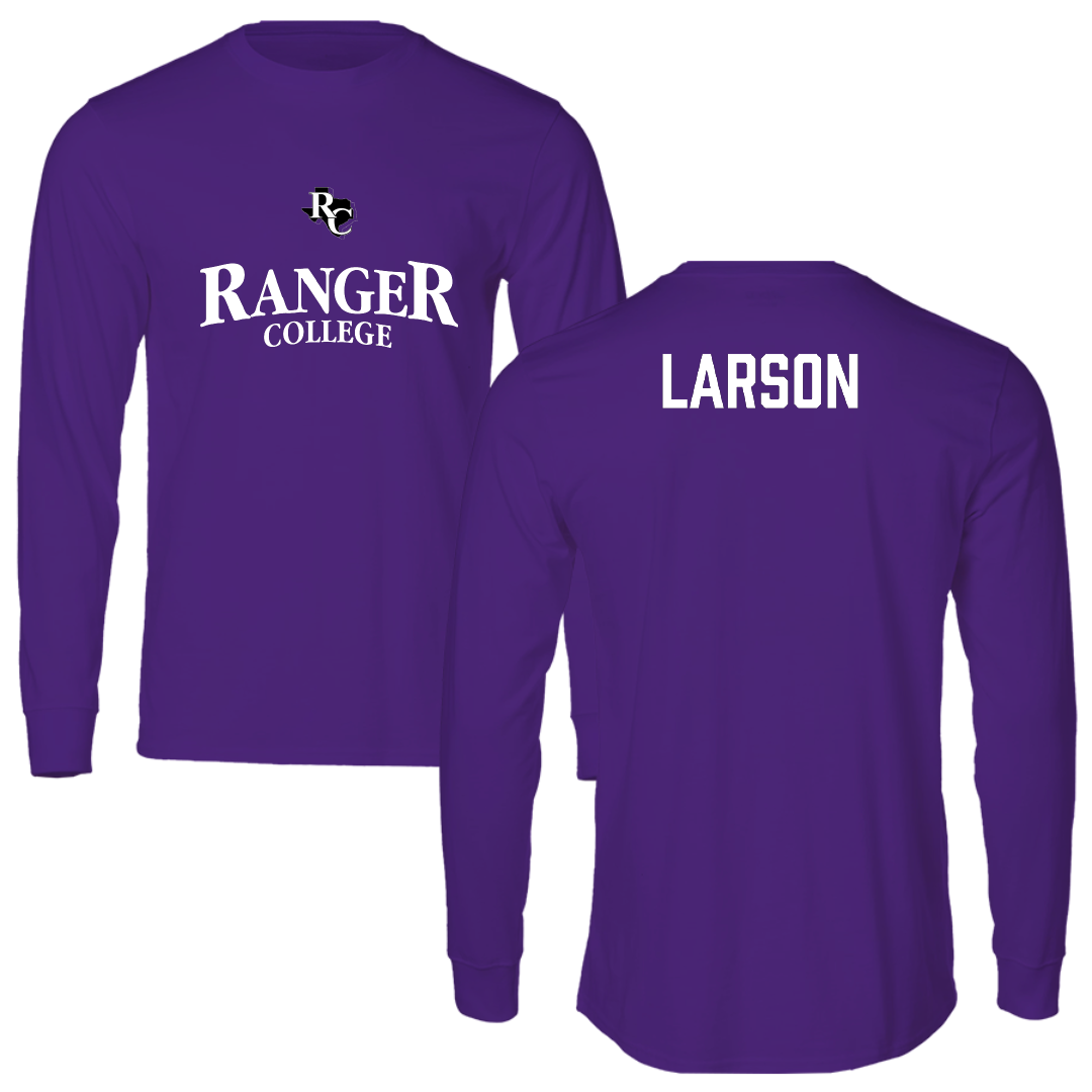 Ranger College Baseball Purple Performance Long Sleeve - Daniel Larson