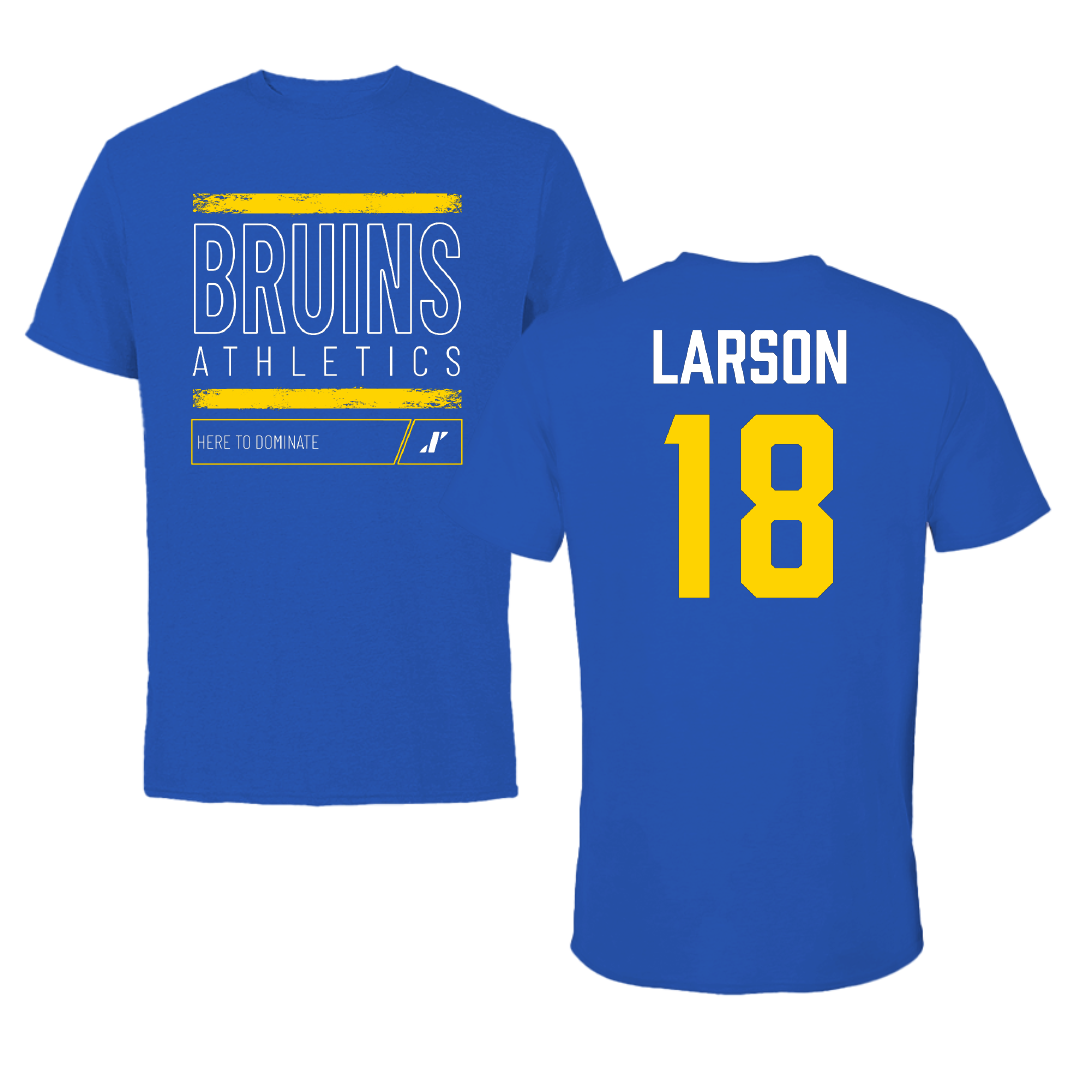 Salt Lake Community College Softball Blue Dominate Performance Tee - #18 Brecka Larson