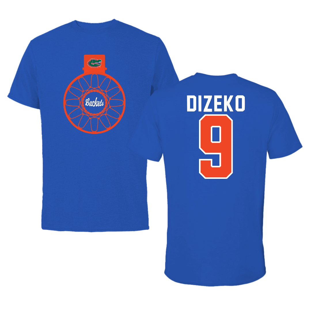 University of Florida Basketball Blue Buckets Performance Tee - #9 Alexia Dizeko