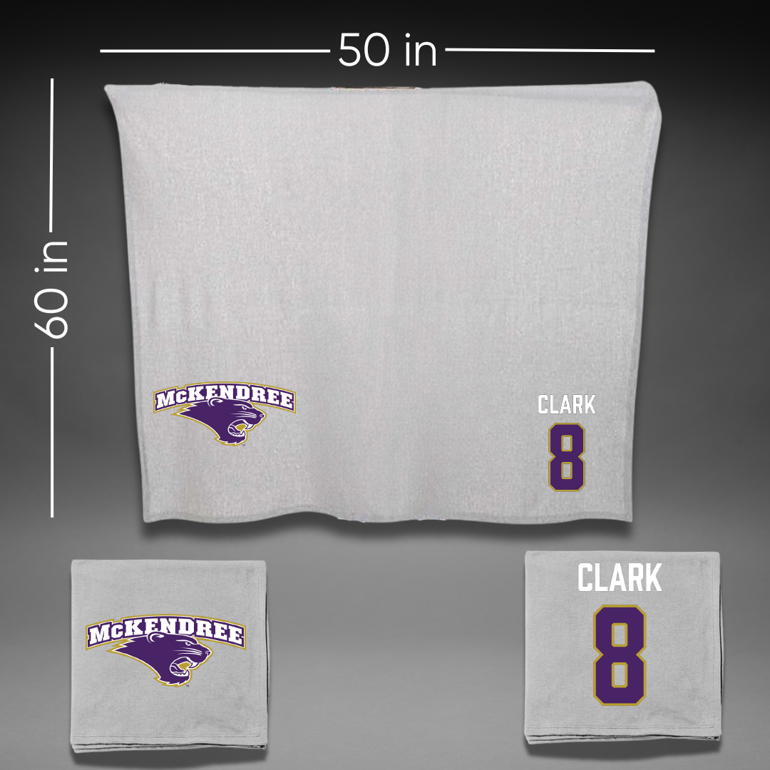 McKendree University Water Polo (W) Gray Blanket - #8 Morgan Clark