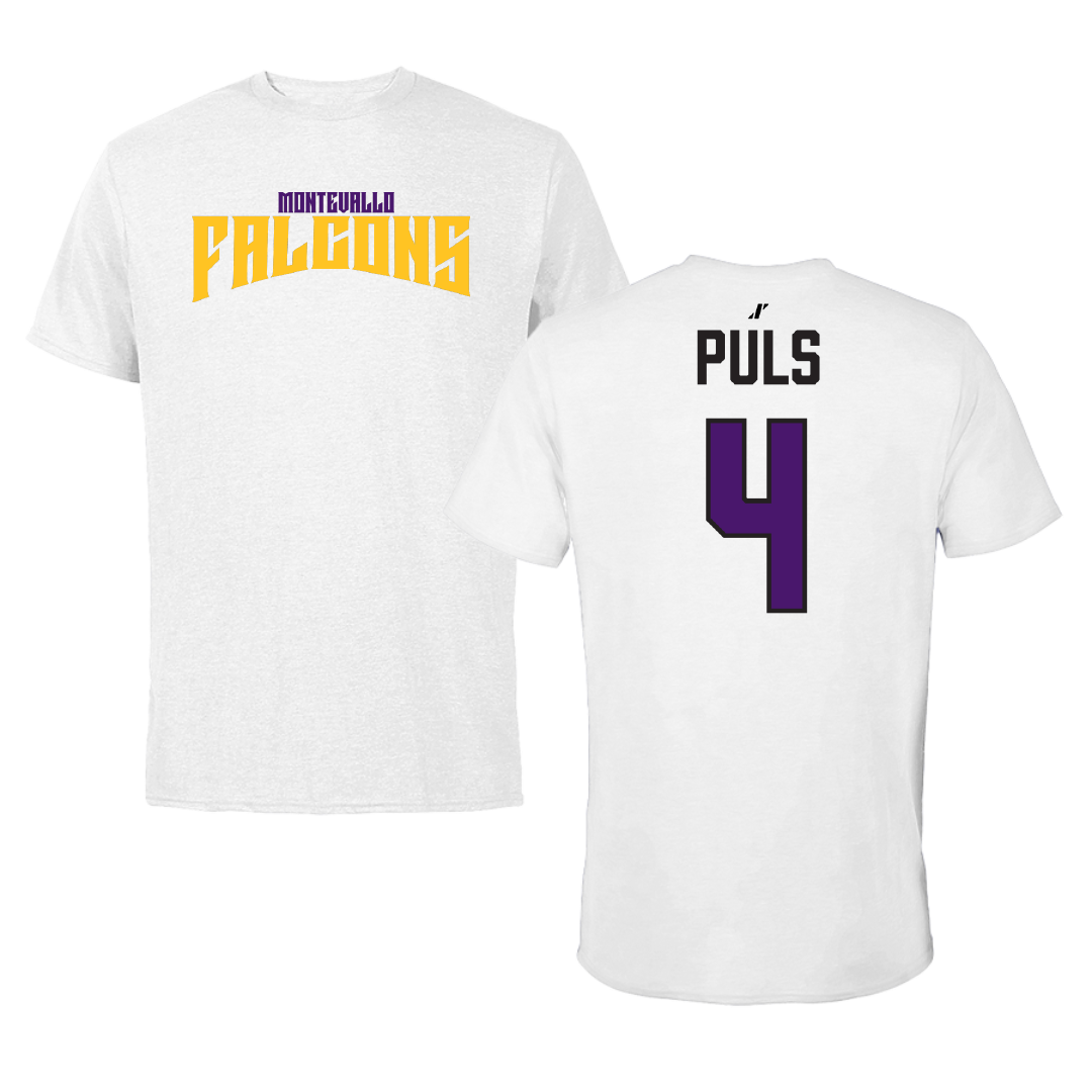 University of Montevallo Baseball White Classic Tee - #4 Axel Puls