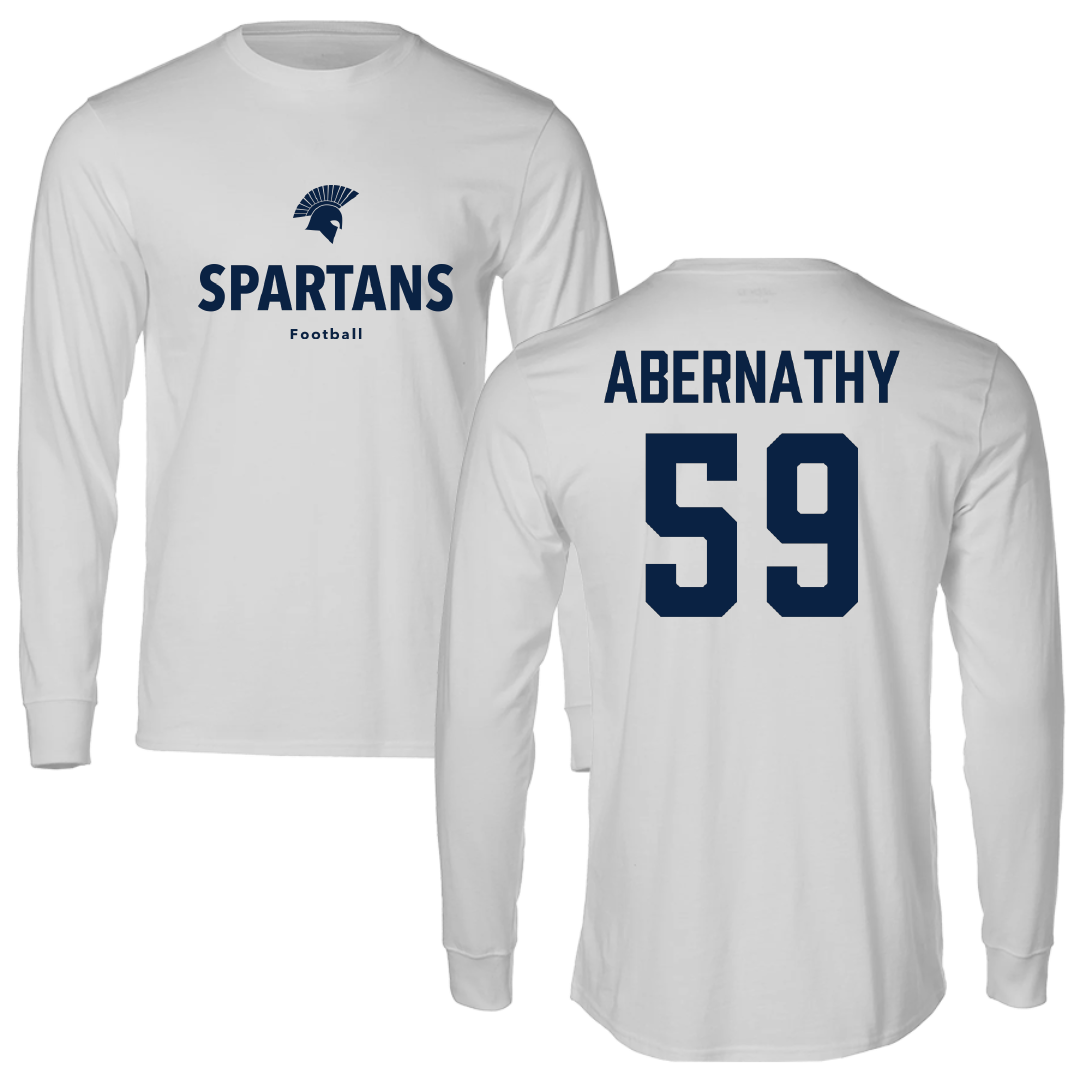 Missouri Baptist University Football Light Gray Long Sleeve - #59 Eli Abernathy