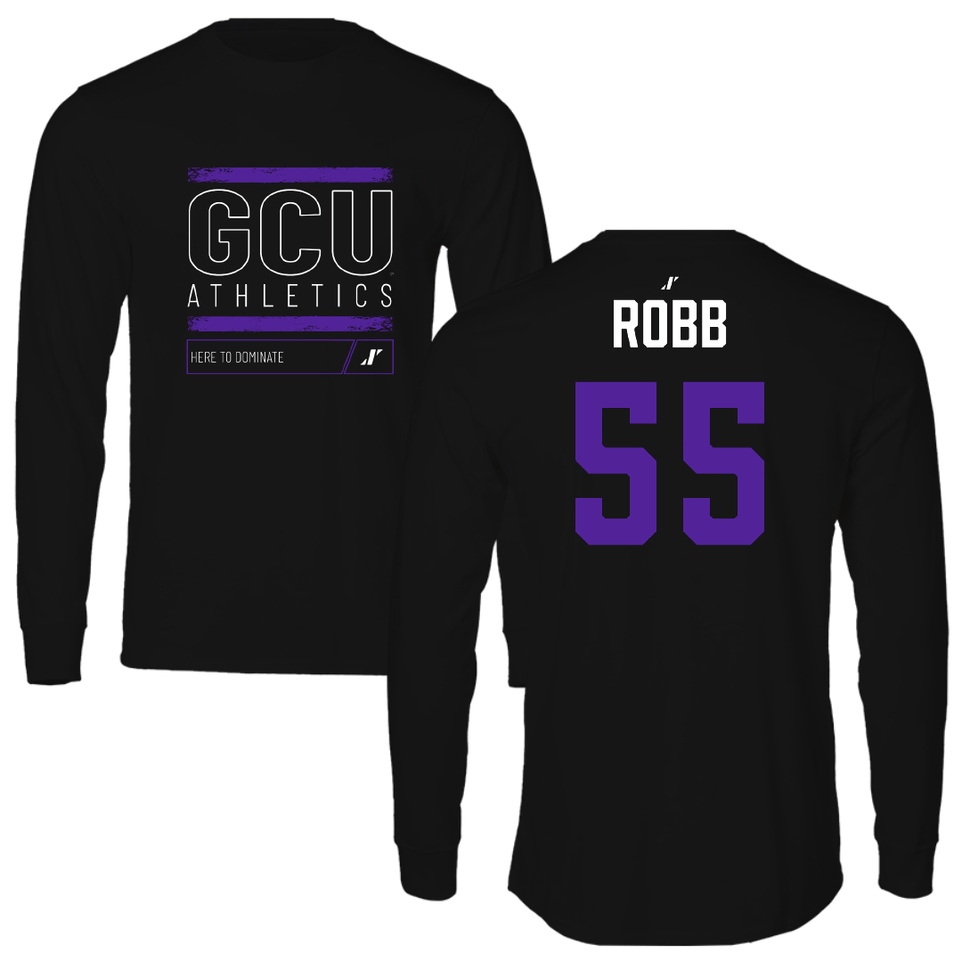 Grand Canyon University Baseball Black Dominate Long Sleeve - #55 Nicholas Robb