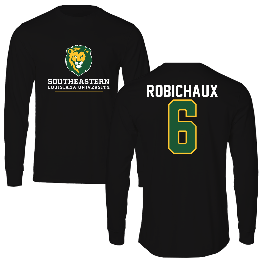 Southeastern Louisiana University Baseball Black Performance Long Sleeve - #6 Ben Robichaux