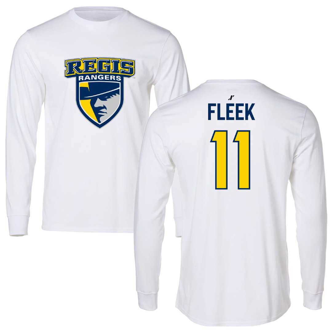 Regis University (Colorado) Baseball White Long Sleeve - #11 Linus Fleek