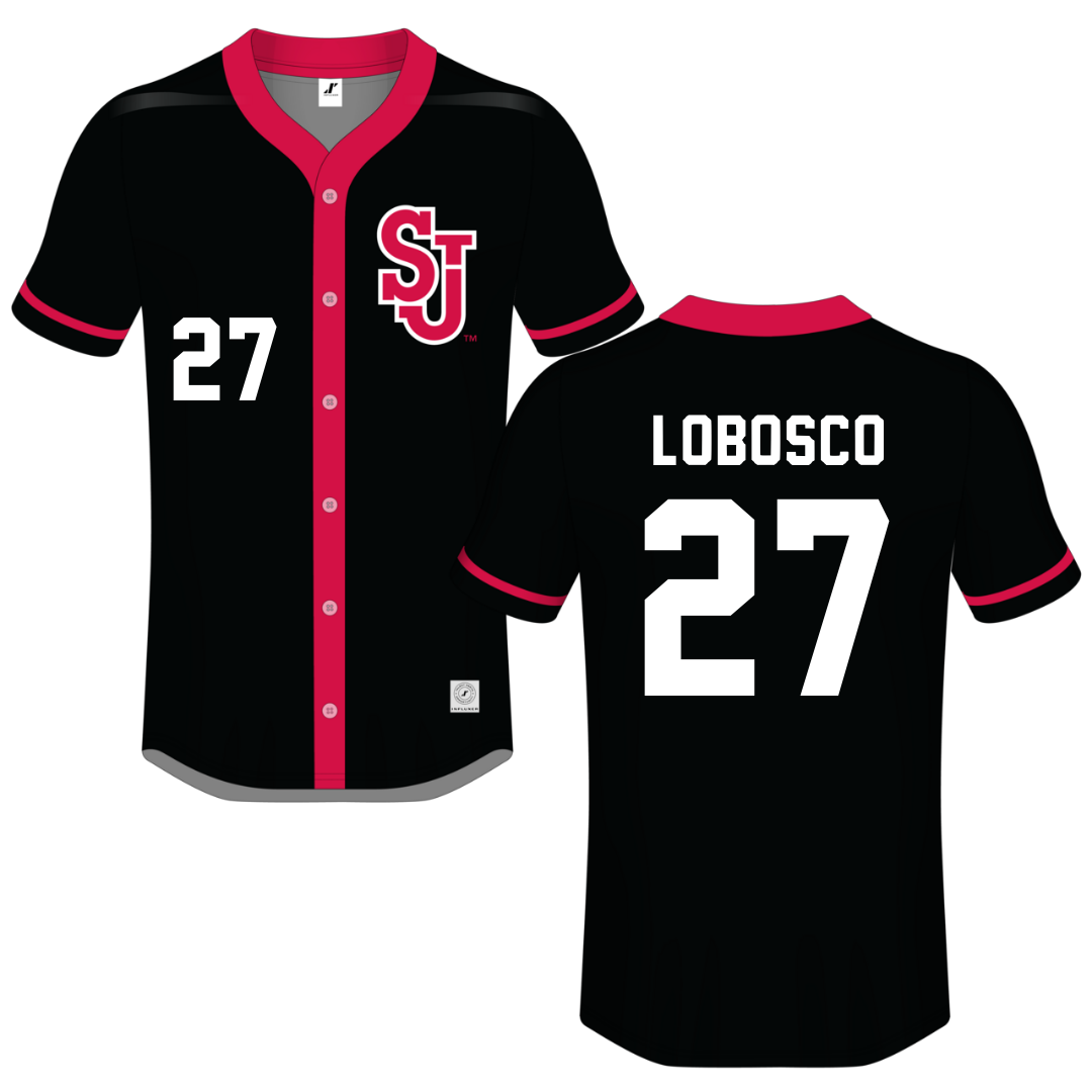 St. John's University (New York) Black Button-Down Jersey - #27 Bianca Lobosco