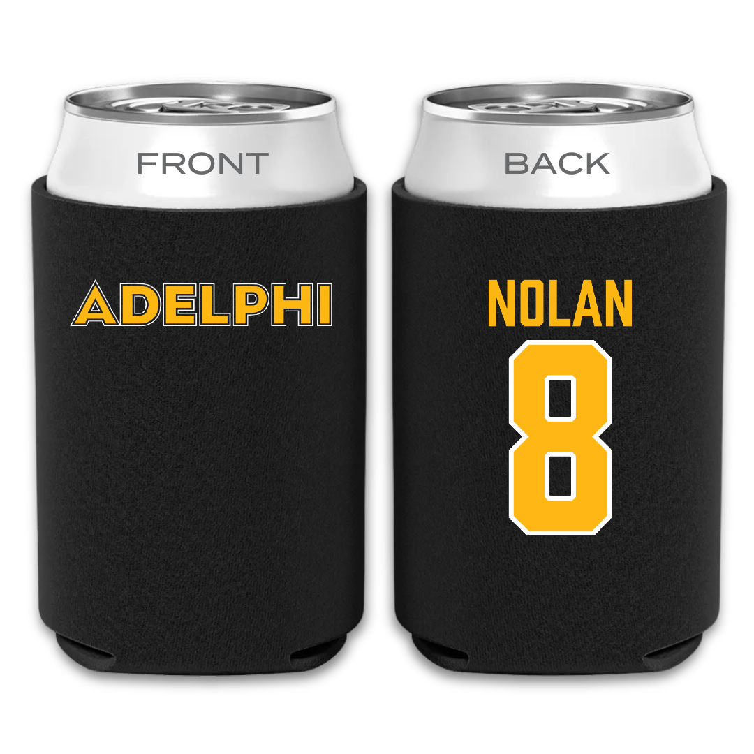 Adelphi University Soccer Black Can Cooler - #8 Sam Nolan