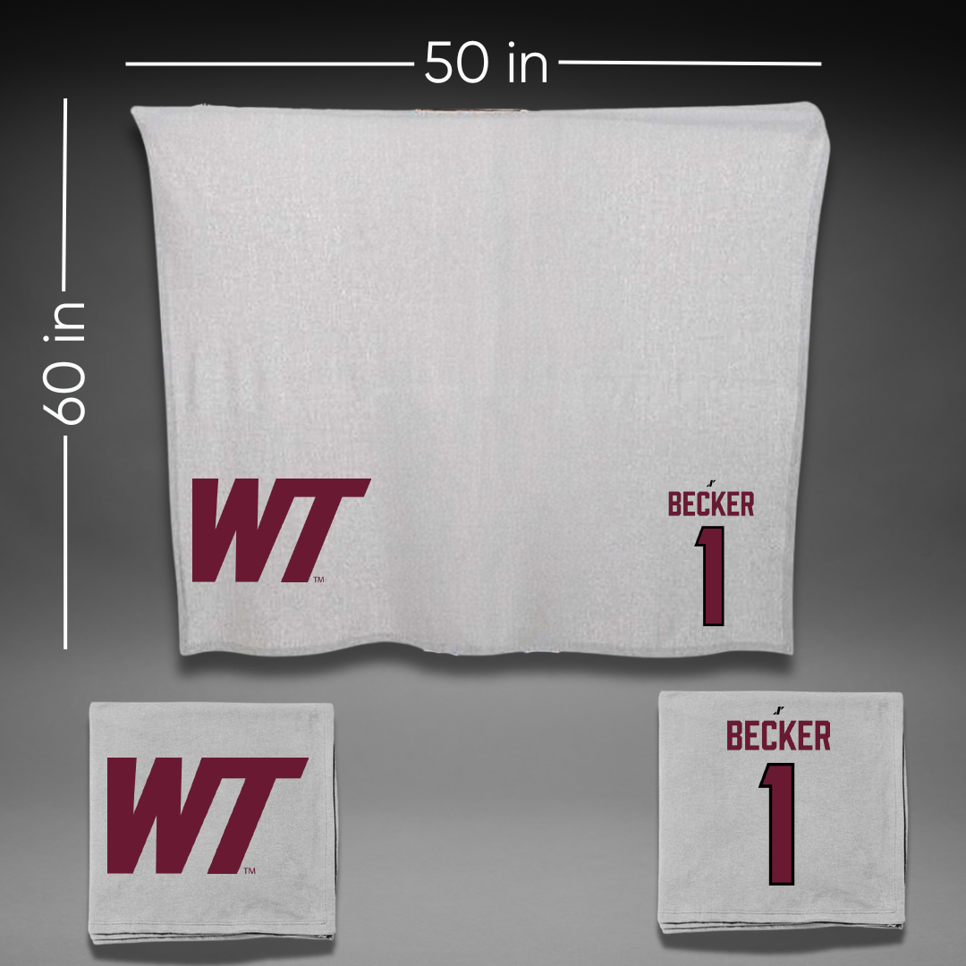 West Texas A&M University Volleyball Gray Blanket - #1 Emma Becker