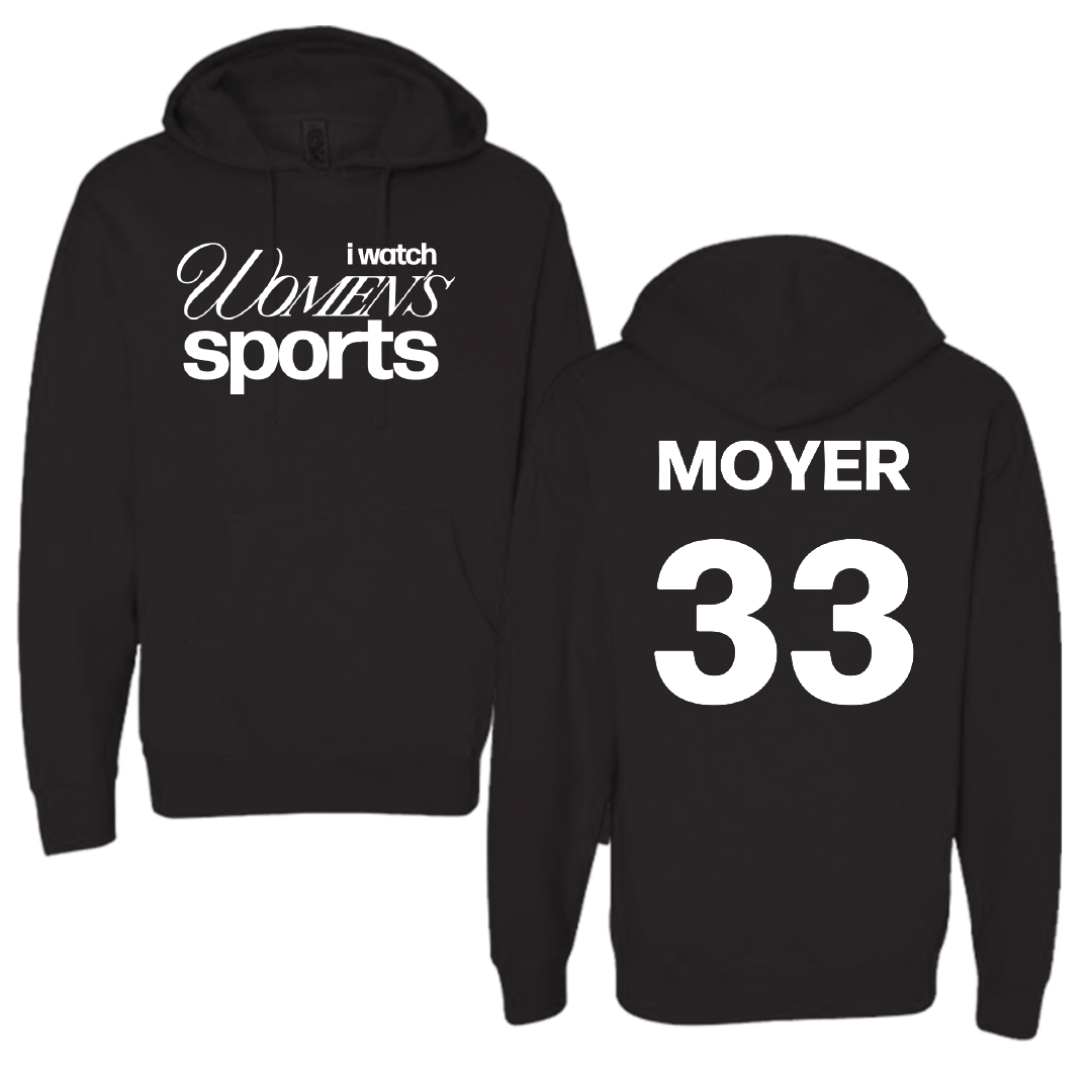 University at Albany Lacrosse Black WHM Hoodie - #33 Sam Moyer