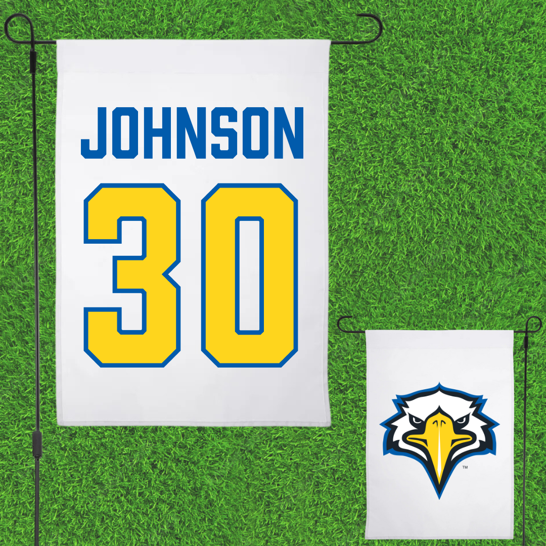 Morehead State University Football White Garden Flag - #30 Chris Johnson