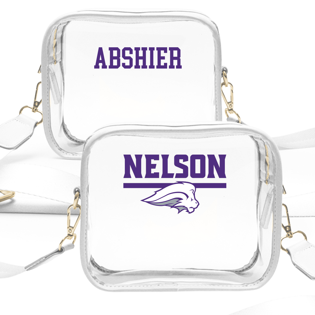 Nelson University TF and XC White Clear Stadium Bag - Anna Abshier