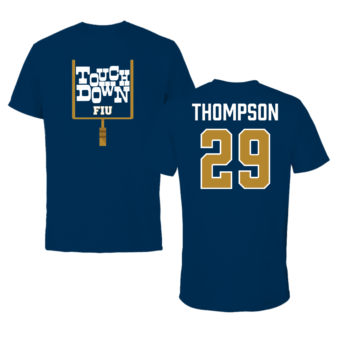 Florida International University Football Navy Touchdown Tee - #29 Preston Thompson