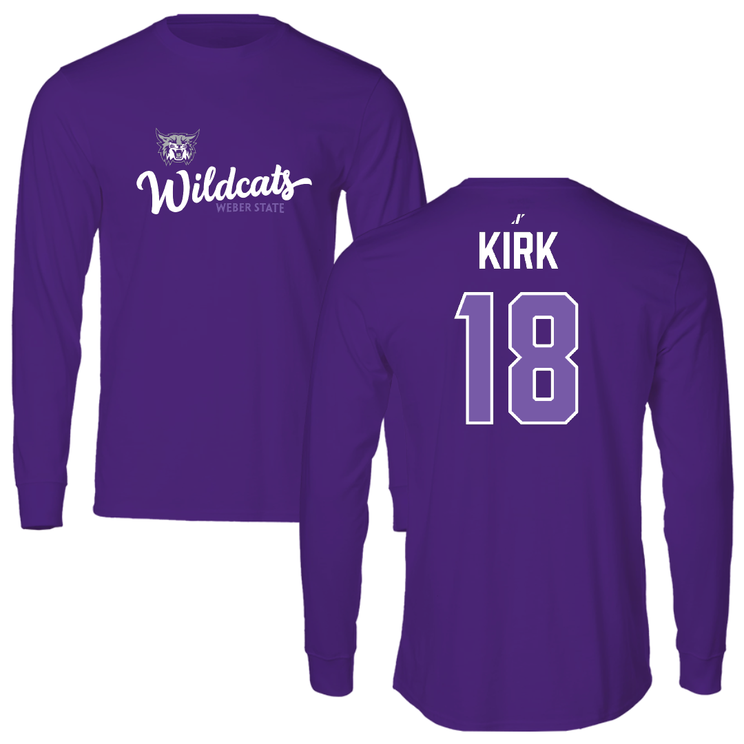 Weber State University Softball Purple General Long Sleeve - #18 Sadie Kirk