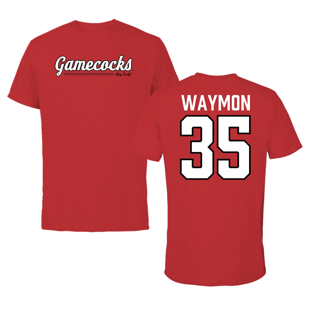 Jacksonville State University Football Red General Tee - #35 Ty Waymon