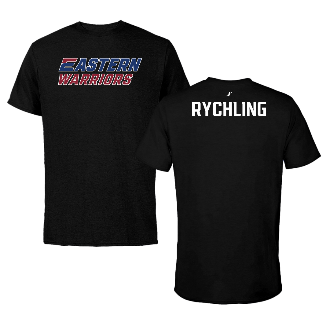 Eastern Connecticut State University Swimming & Diving Black Performance Tee - Ethan Rychling