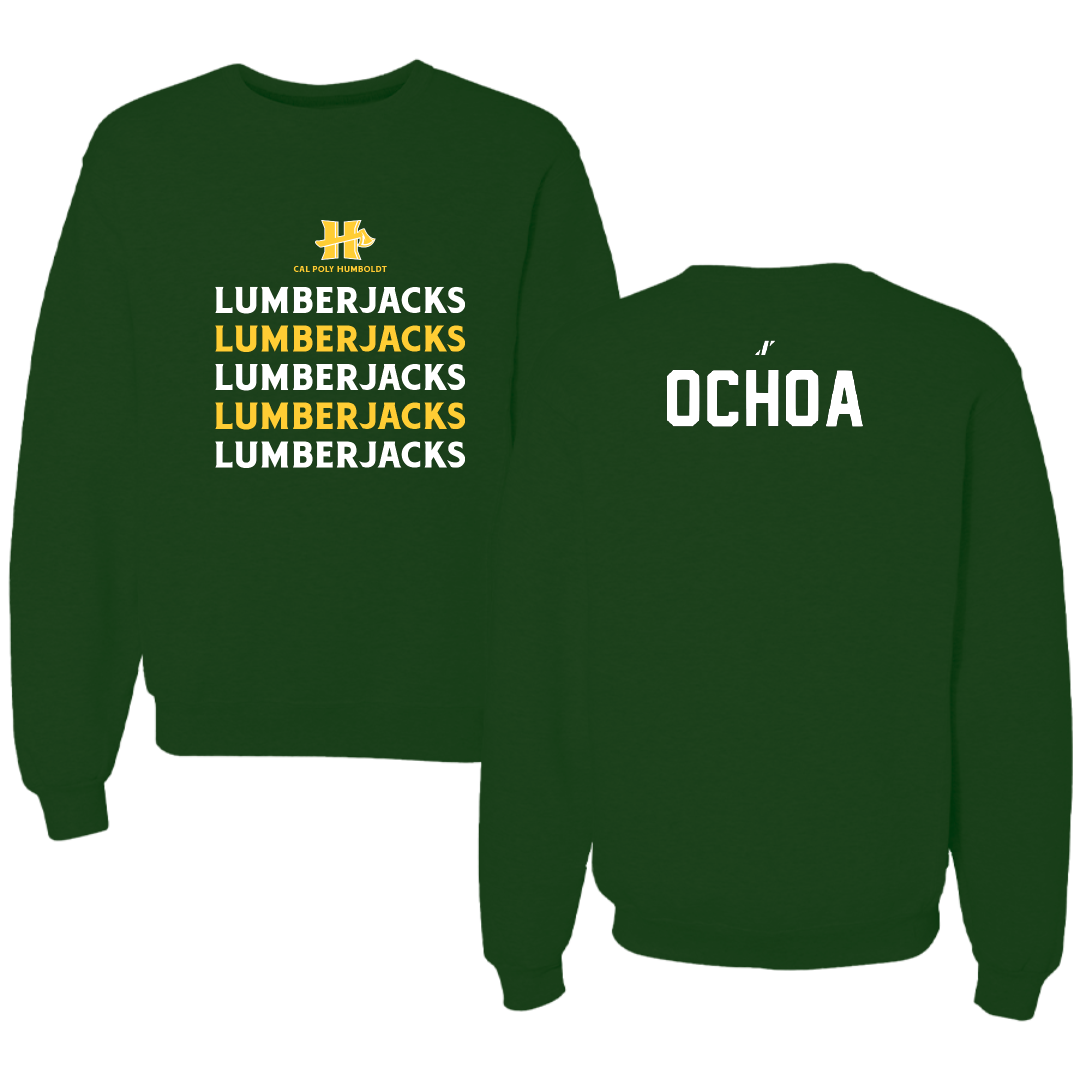 Cal Poly Humboldt TF and XC Forest Green General Crewneck - Dylan Ochoa