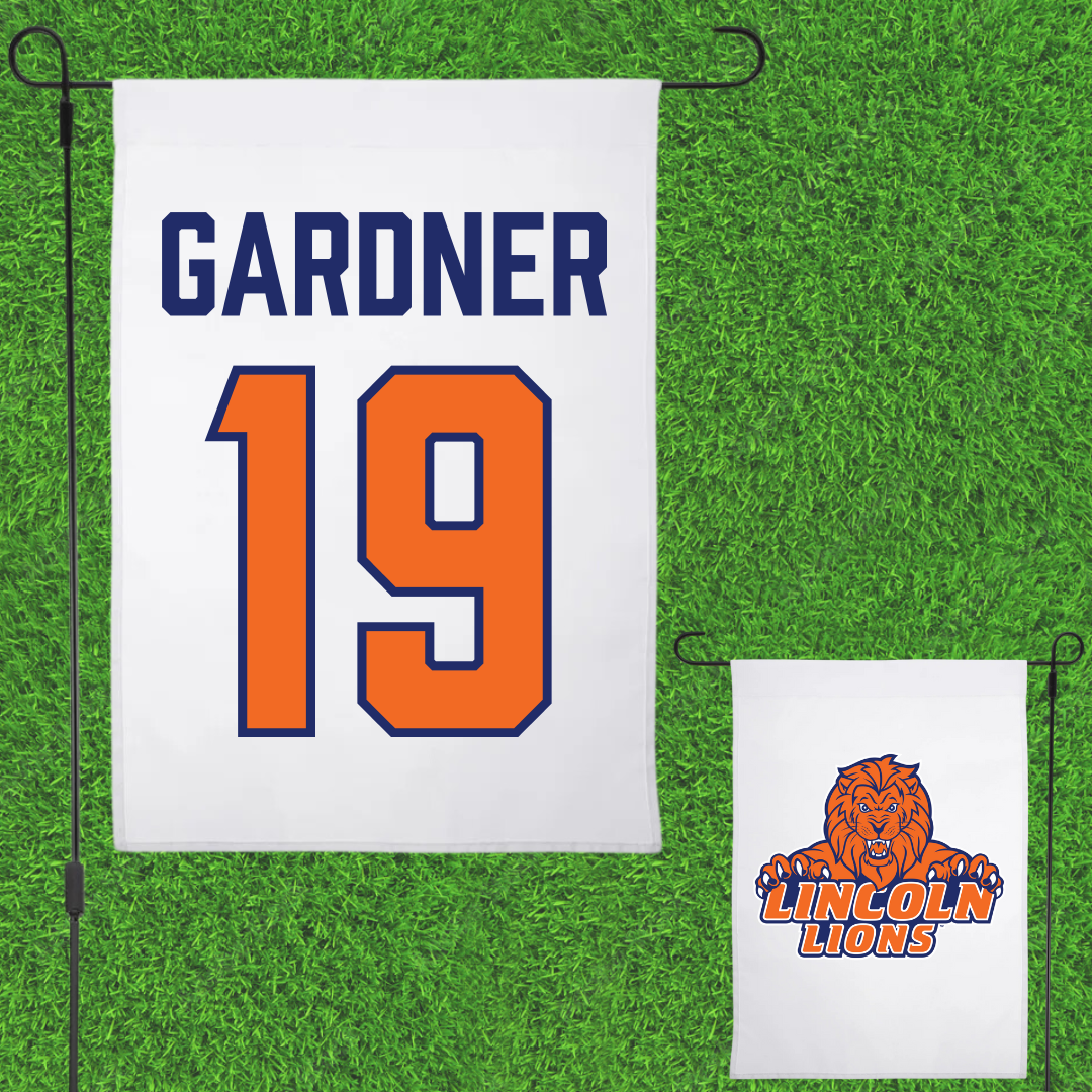 Lincoln University (Pennsylvania) Baseball White Garden Flag - #19 Keith Gardner