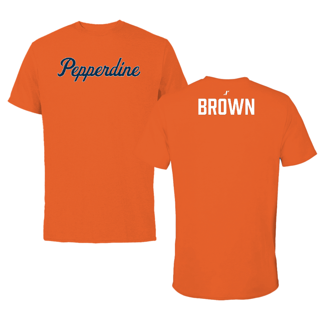 Pepperdine University Baseball Orange Performance Tee - Carter Brown