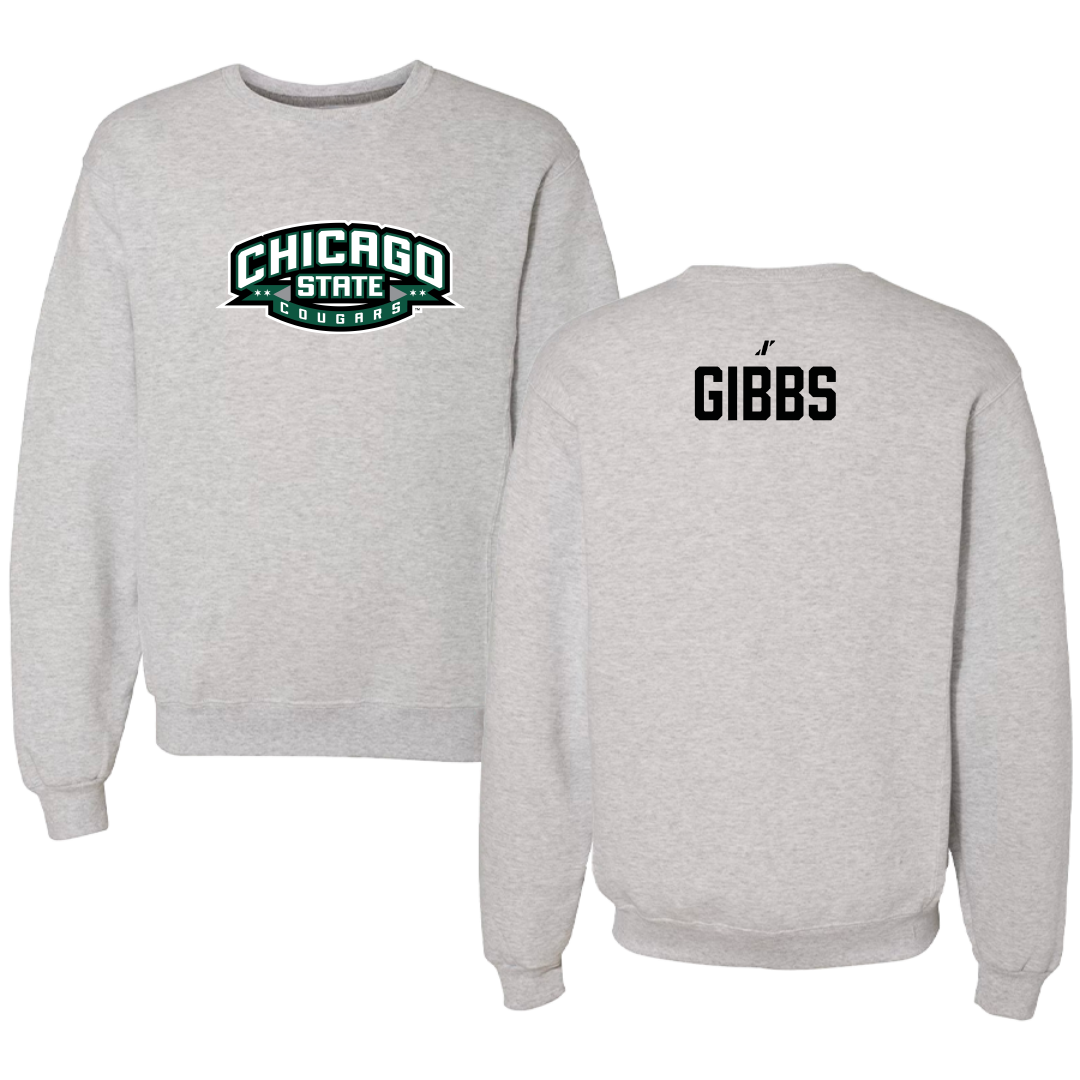 Chicago State University TF and XC Light Gray Crewneck - Elijah Gibbs
