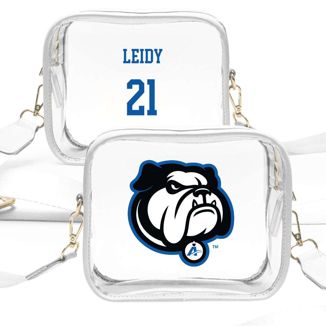 University of North Carolina-Asheville Volleyball (W) White Clear Stadium Bag - #21 Payton Leidy
