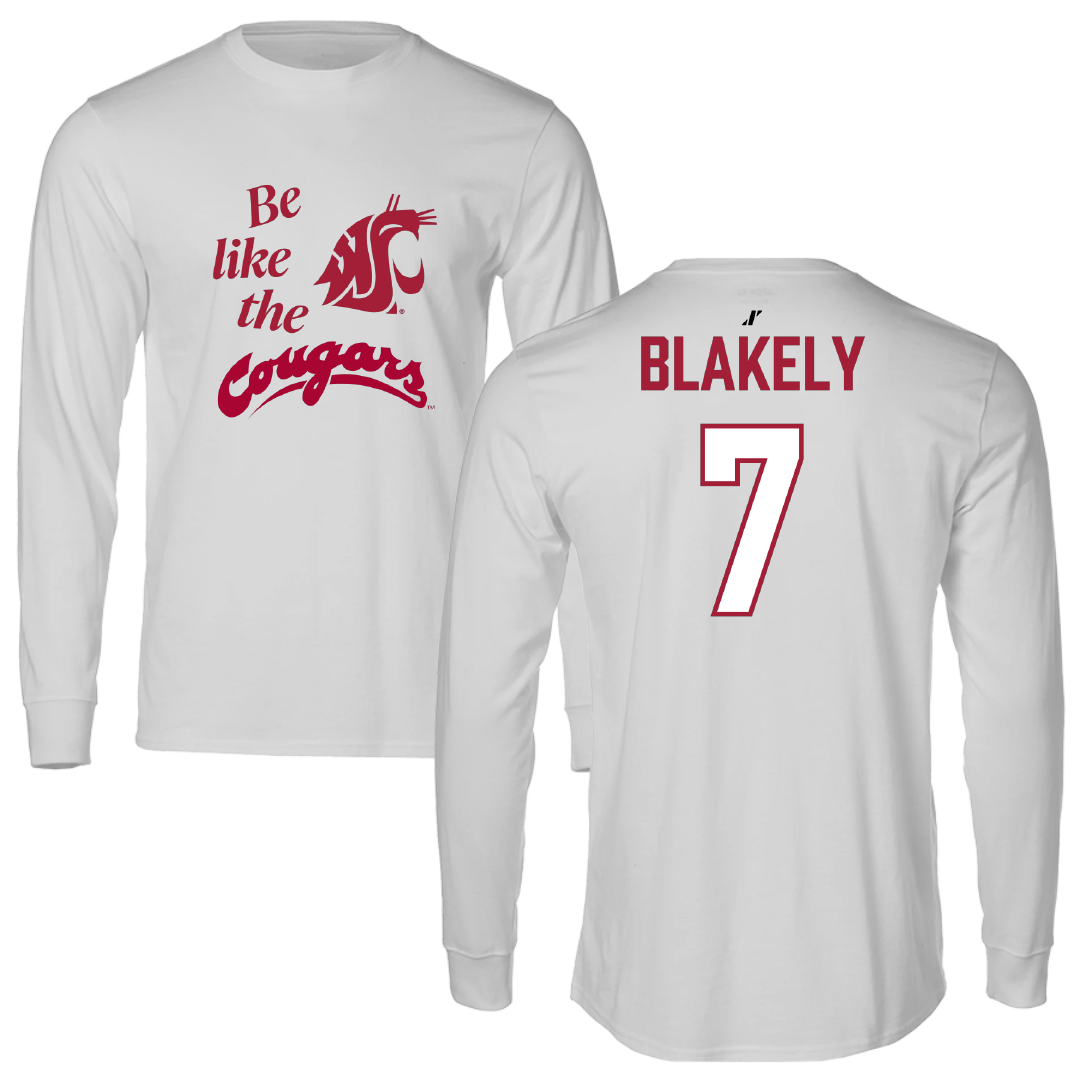 Washington State University Basketball (M) Light Gray Be Like Us Long Sleeve - #7 Dio Blakely
