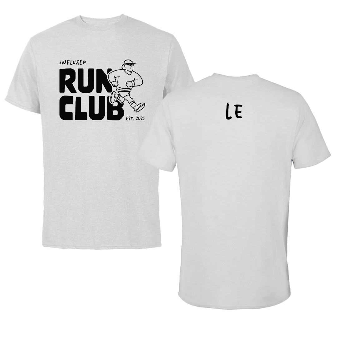 TF and XC Light Gray Influxer Run Club Performance Tee - Christopher Le