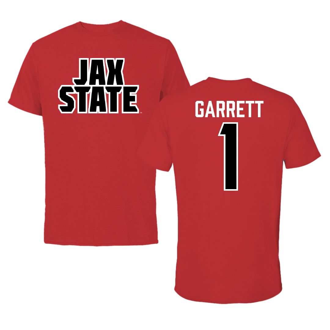 Jacksonville State University Volleyball Red Performance Tee - #1 Ellie Garrett