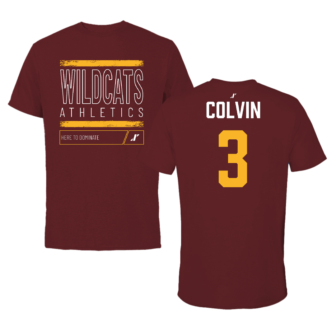 Bethune-Cookman University Volleyball (W) Maroon Dominate Performance Tee - #3 Kiya Colvin